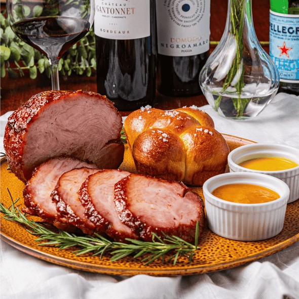 A photo of food and drinks
