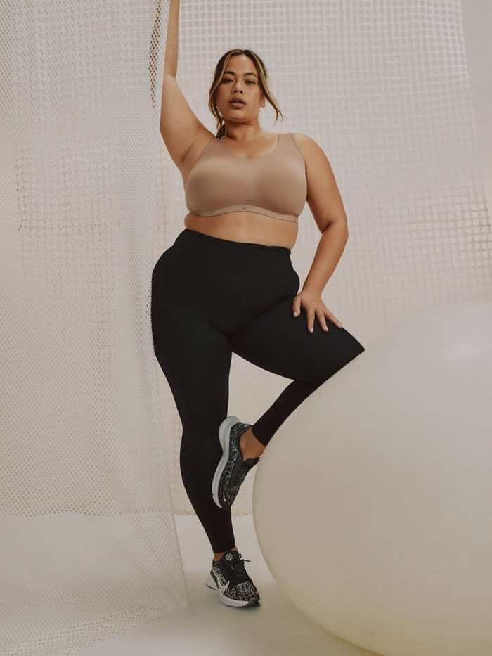 A plus size women wearing sportswear